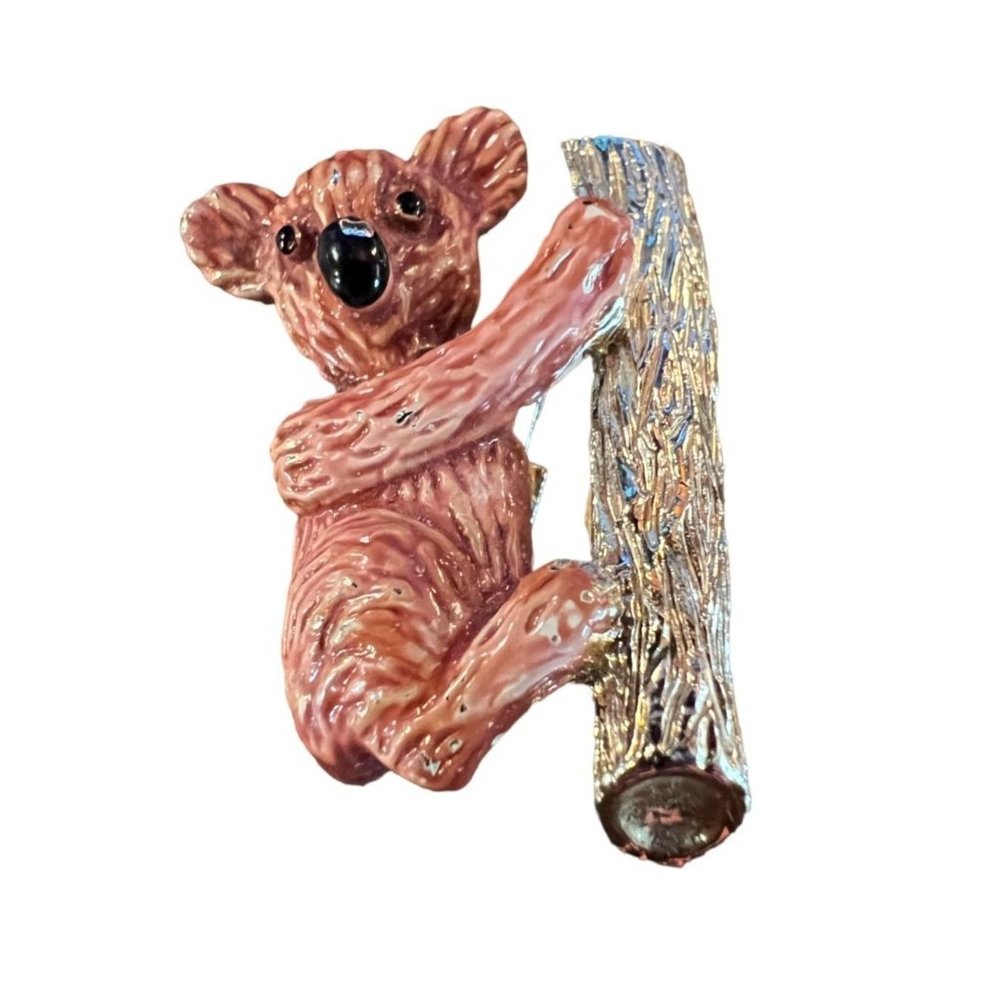 Gerry's Vintage 1960s  Enamel Koala Bear Brooch Pin
